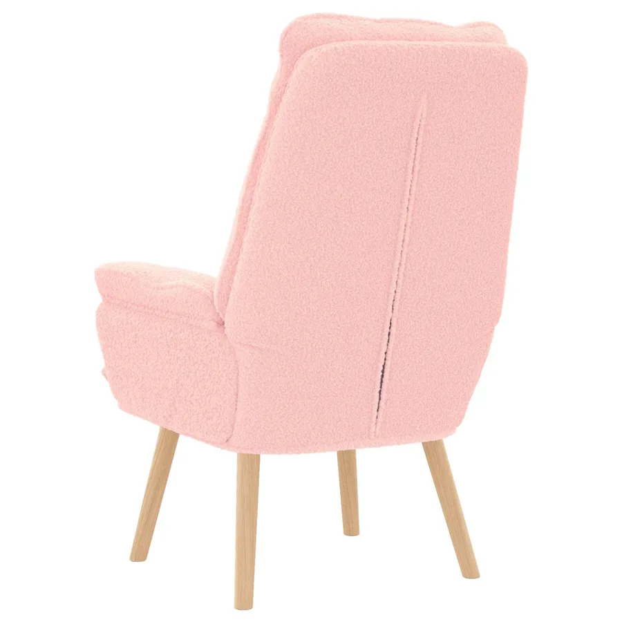 fauteuil Rose 69 x 74 x 93 cm Tissu Sherpa - 5