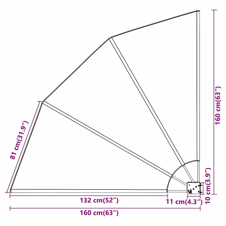 Écran de confidentialité pour balcon 160 x 160 cm Polyester - 8