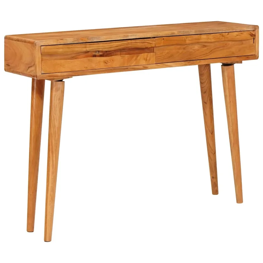 Table console Marron 110 x 30 x 80 cm Bois d'Acacia Massif - 2