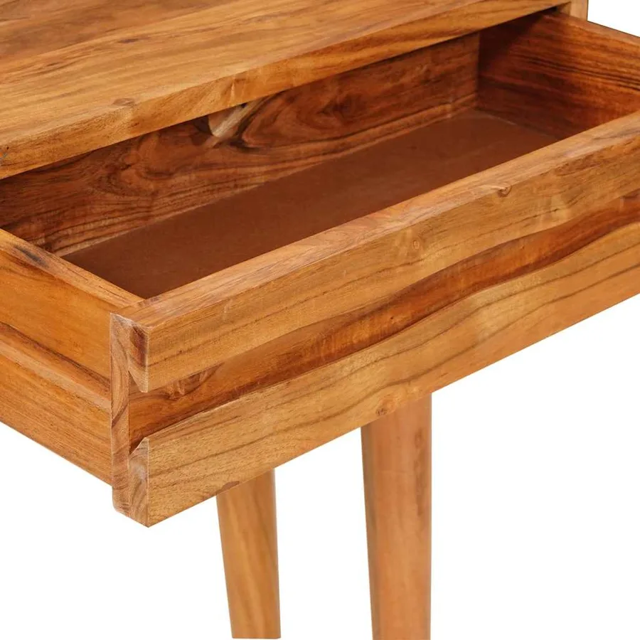 Table console Marron 110 x 30 x 80 cm Bois d'Acacia Massif - 9