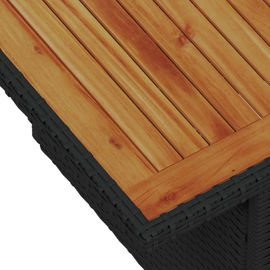 Ensemble de canapé de jardin 7 pcs Noir Poly rotin - 10