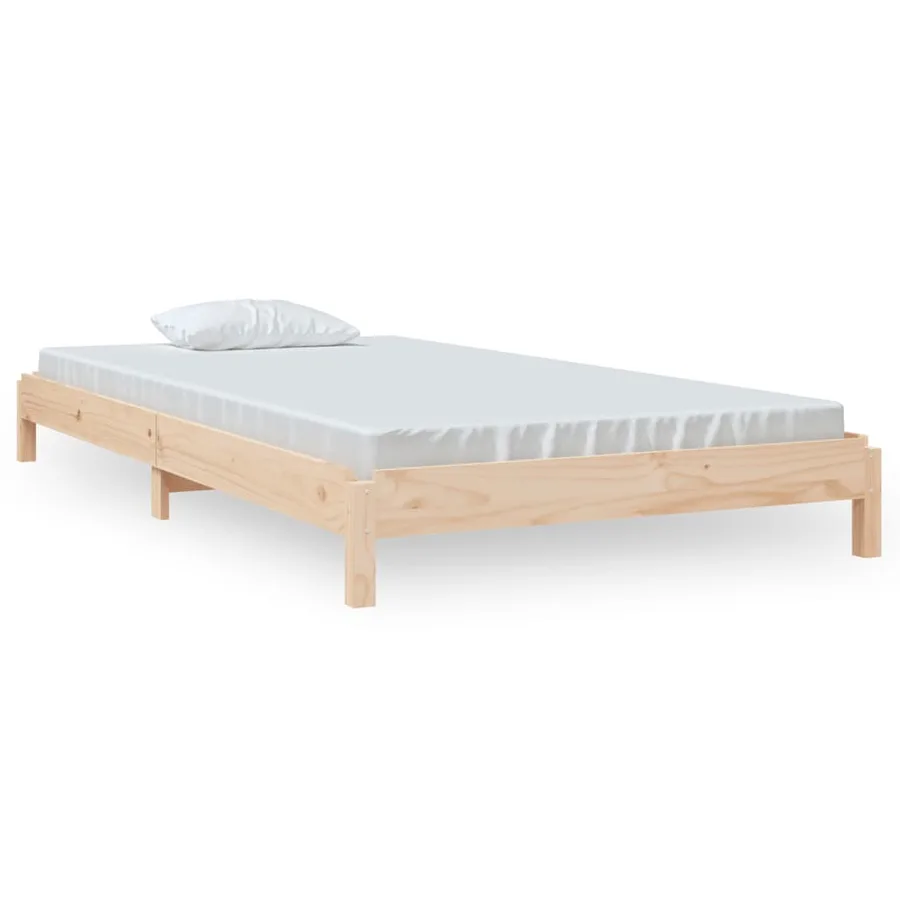 Lit empilable sans matelas 100x200 cm bois massif de pin - 2