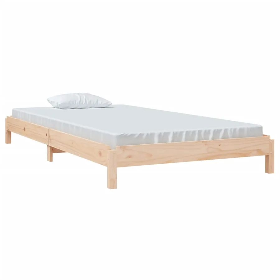 Lit empilable sans matelas 100x200 cm bois massif de pin - 3