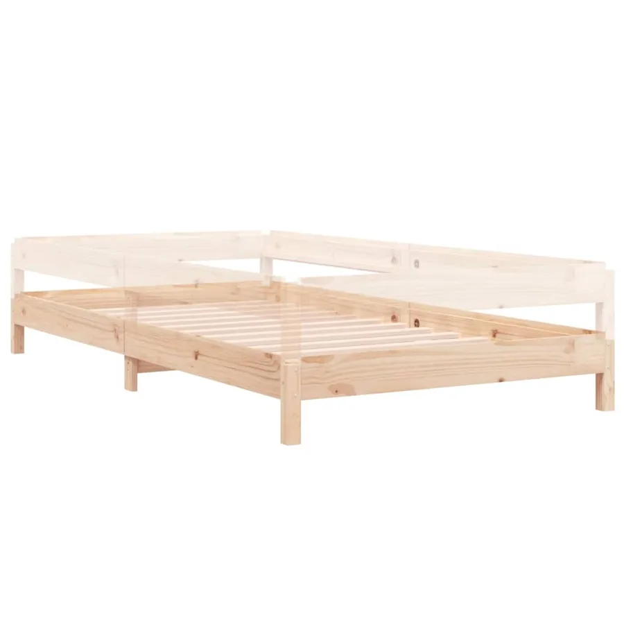 Lit empilable sans matelas 100x200 cm bois massif de pin - 6