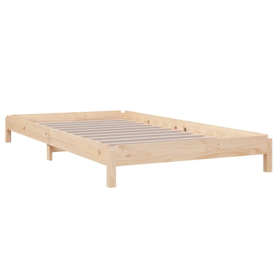 Lit empilable sans matelas 100x200 cm bois massif de pin - 7