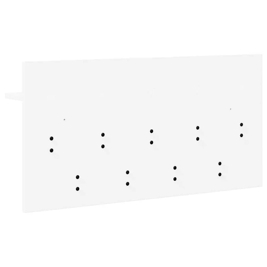 Porte-manteau mural Blanc 80 x 40 x 12 cm Bois d'ingénierie - 7