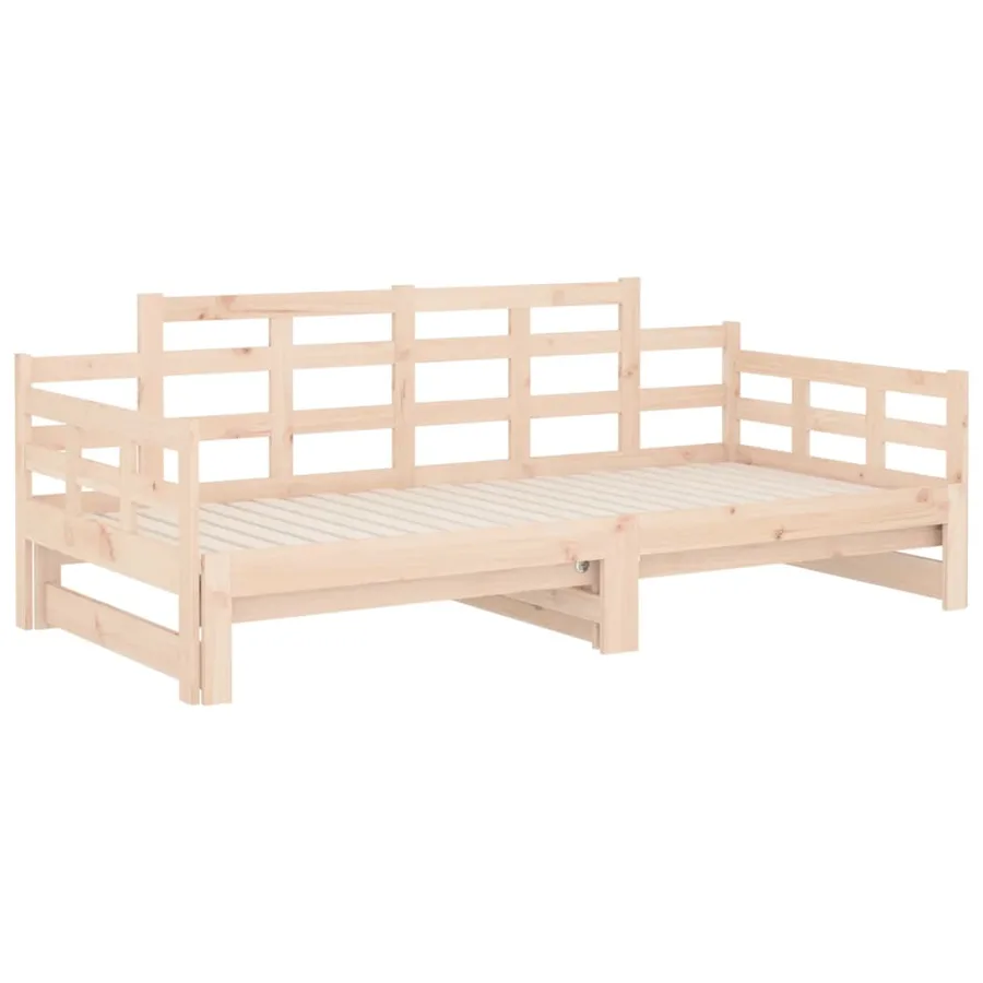 Lit coulissant sans matelas bois de pin solide - 8
