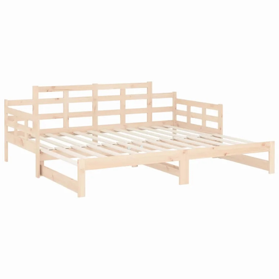 Lit coulissant sans matelas bois de pin solide - 9