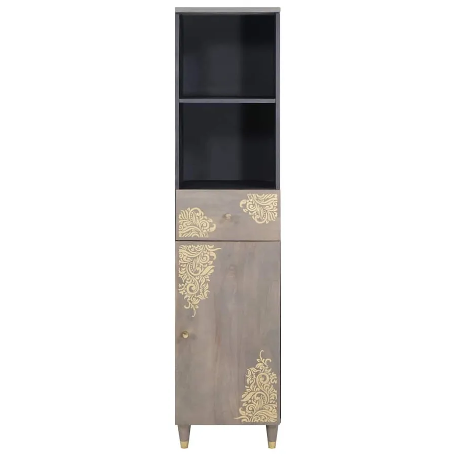 Armoire de salle de bain avec tiroir Gris 38 x 33 x 160 cm - 3