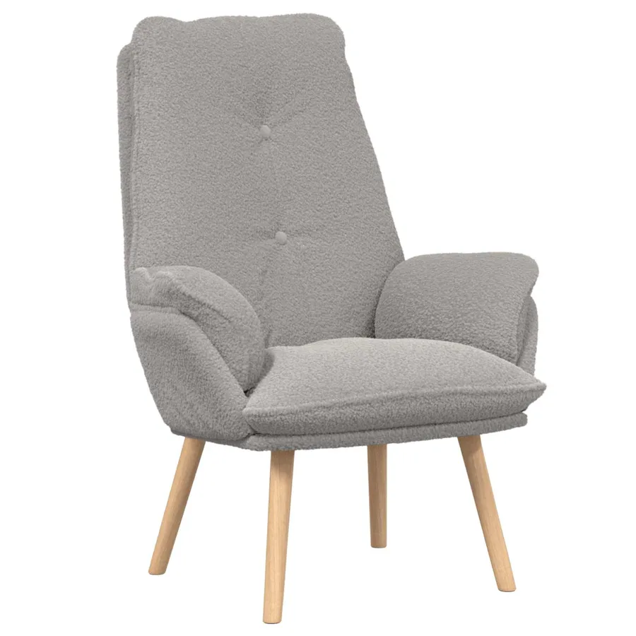 fauteuil Gris clair 69 x 74 x 93 cm Tissu Sherpa - 2