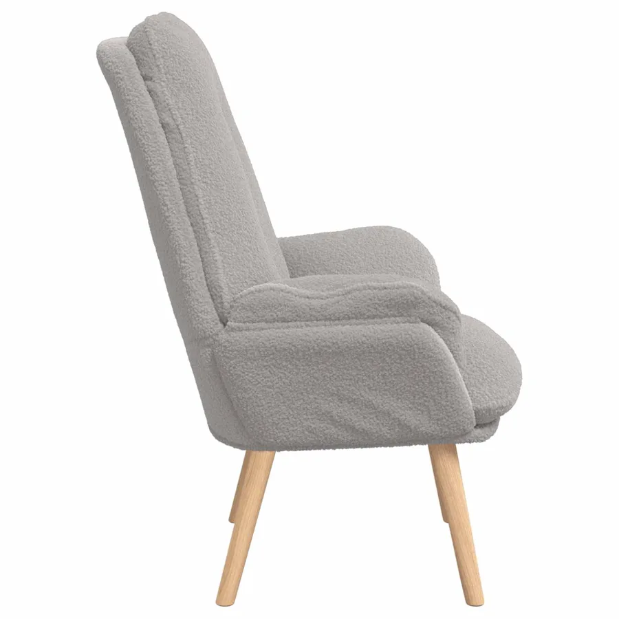 fauteuil Gris clair 69 x 74 x 93 cm Tissu Sherpa - 4