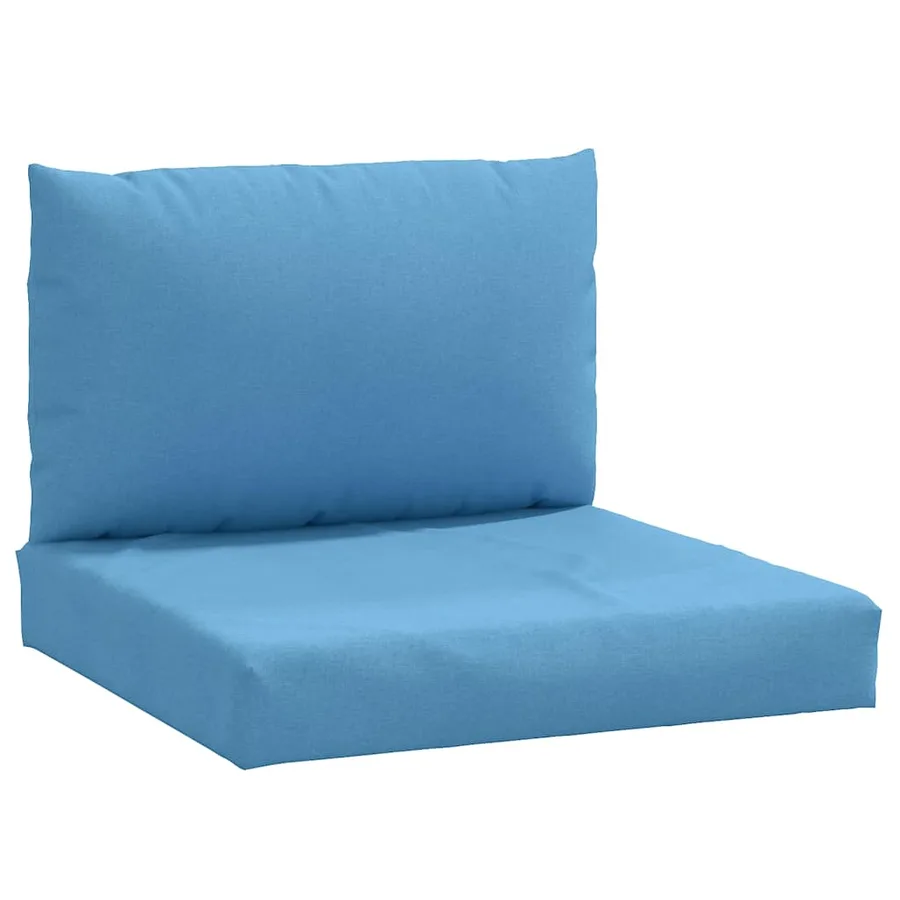 Coussins de palette lot de 2 bleu mélangé tissu - 2