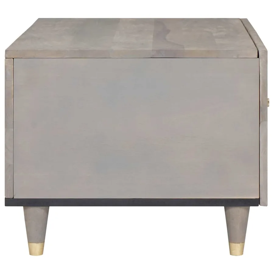 Table basse Gris 80 x 50 x 40 cm Bois de mangue massif - 4