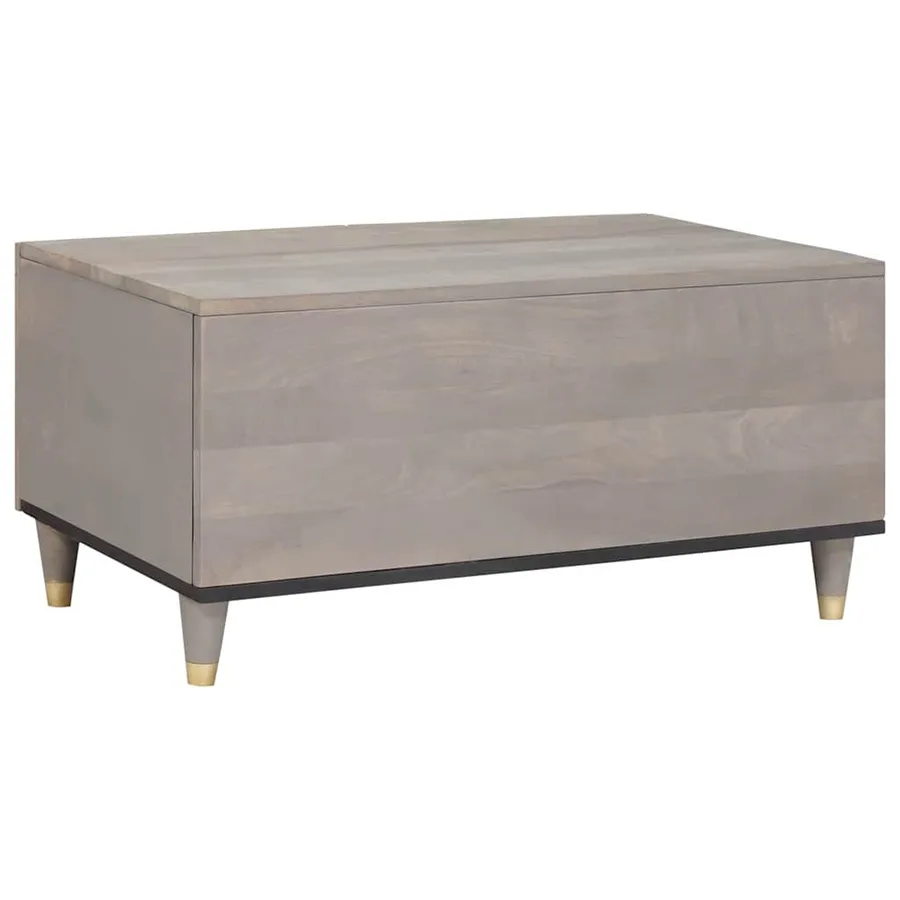 Table basse Gris 80 x 50 x 40 cm Bois de mangue massif - 5