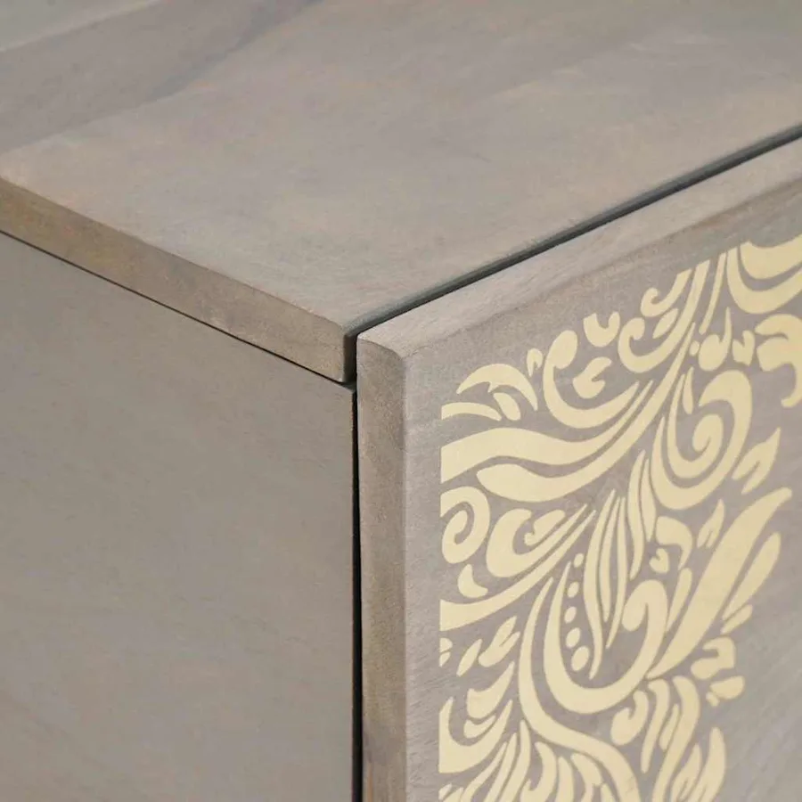 Table basse Gris 80 x 50 x 40 cm Bois de mangue massif - 6