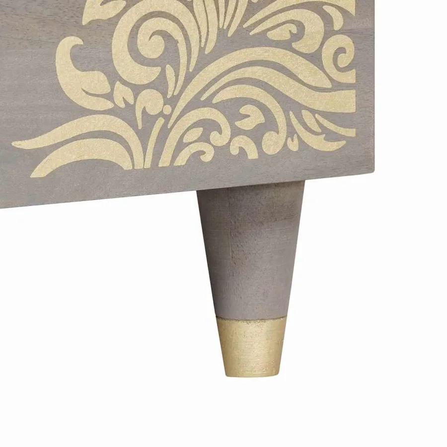 Table basse Gris 80 x 50 x 40 cm Bois de mangue massif - 7