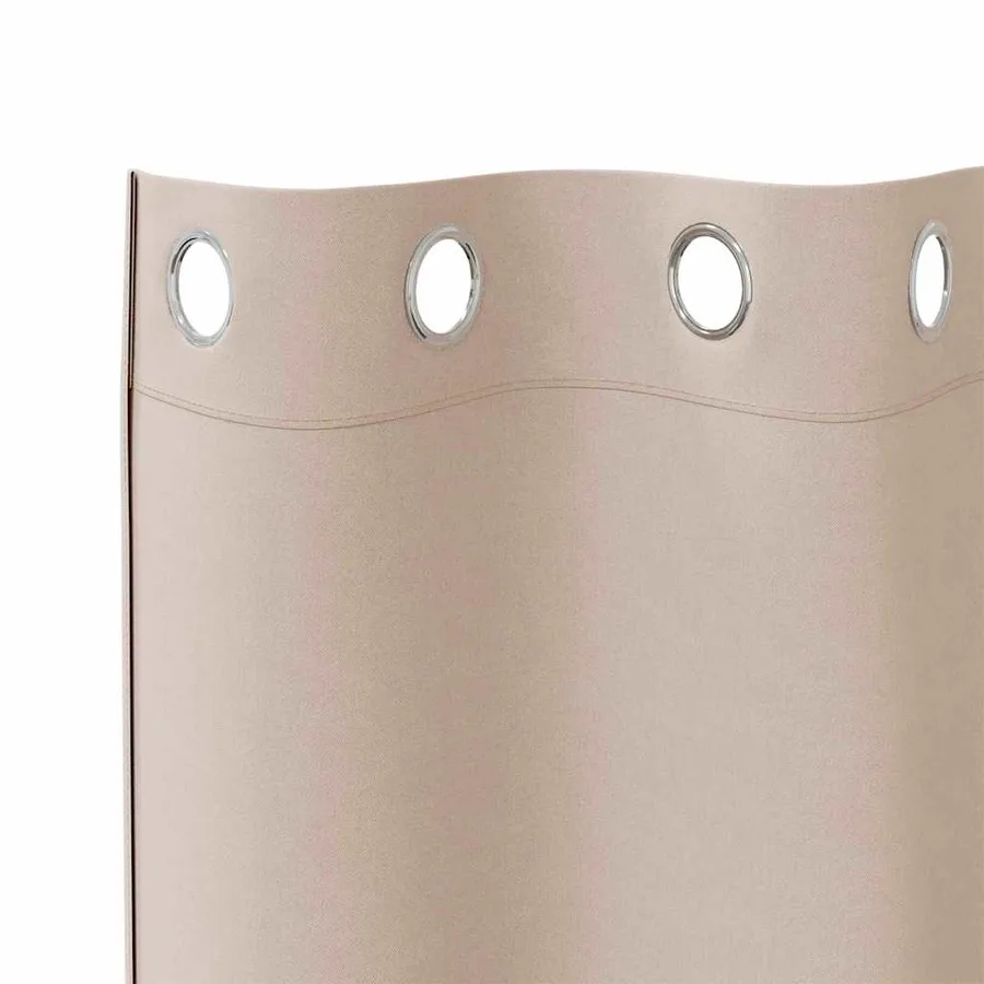 Rideaux occultants avec anneaux 2 pcs Taupe 260 x 140 cm - 5