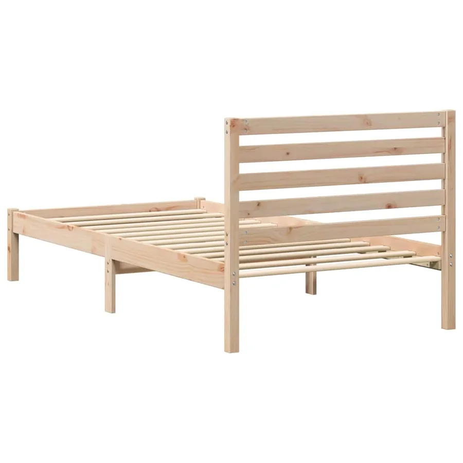 Cadre de lit avec tête de lit Marron 90 x 190 cm Pin massif - 7