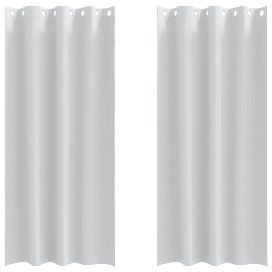 Rideaux occultants avec anneaux 2 pcs Gris pâle 245 x 140 cm - 2