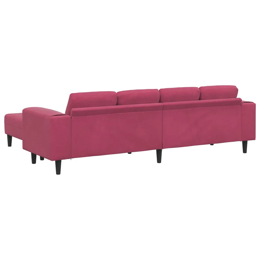 Canapé de salon 3 pcs Bordeaux 250 x 188 x 76 cm - 6