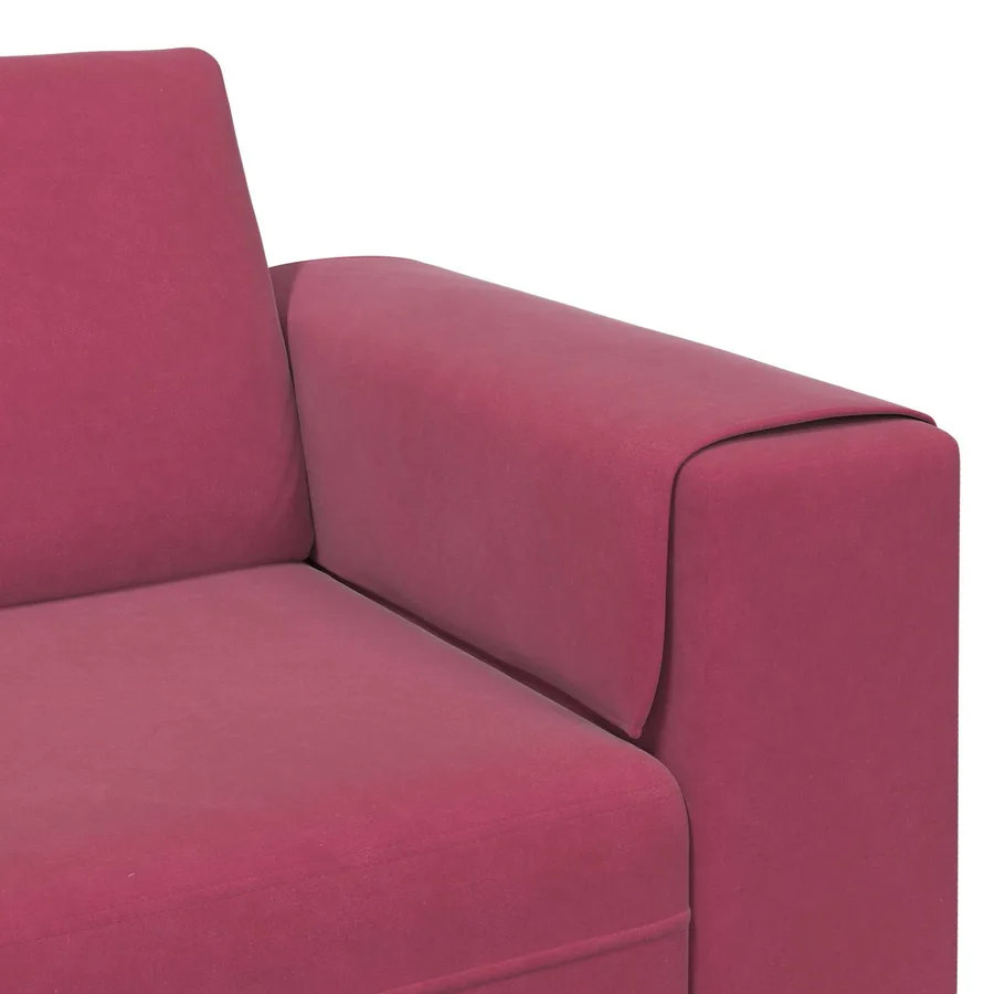 Canapé de salon 3 pcs Bordeaux 250 x 188 x 76 cm - 7