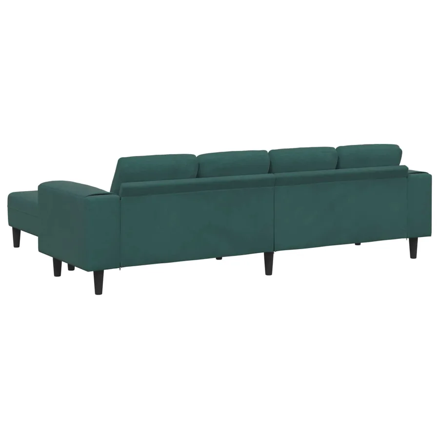 Canapé de salon 3 pcs Vert foncé 250 x 188 x 76 cm - 6