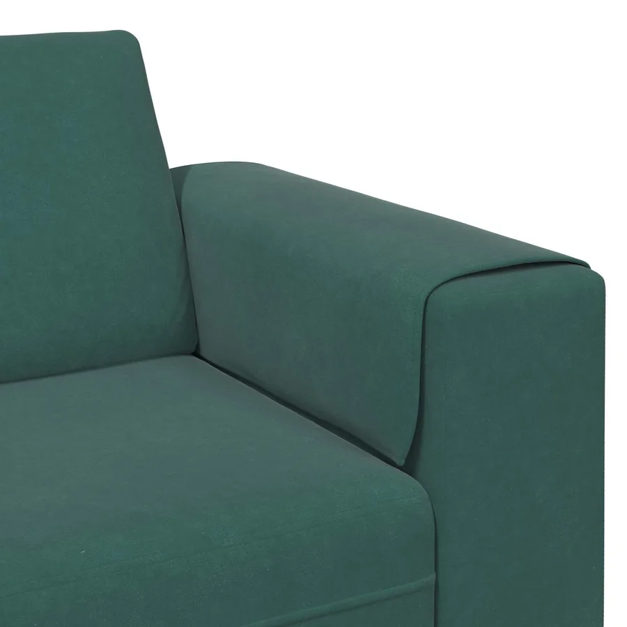 Canapé de salon 3 pcs Vert foncé 250 x 188 x 76 cm - 7