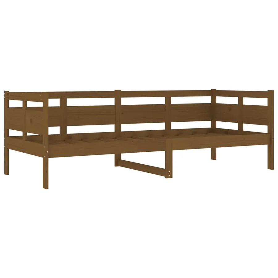 Lit de jour sans matelas marron miel bois pin massif 80x200 cm - 4