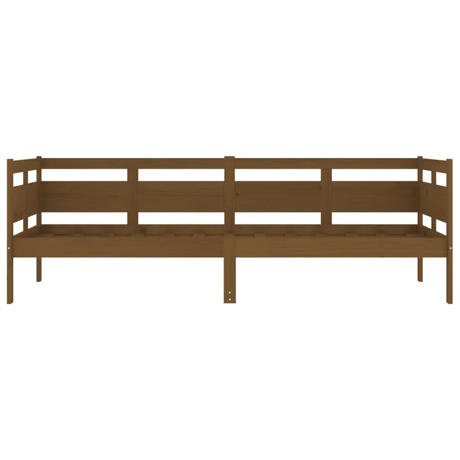 Lit de jour sans matelas marron miel bois pin massif 80x200 cm - 5