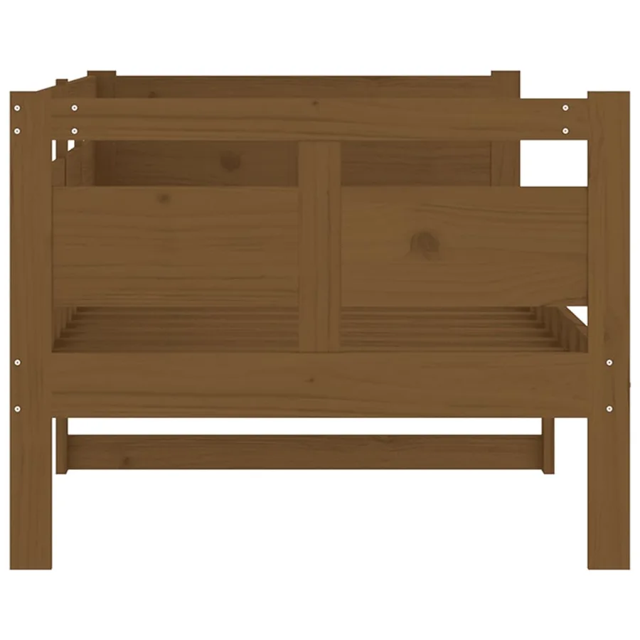 Lit de jour sans matelas marron miel bois pin massif 80x200 cm - 6