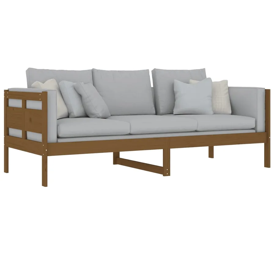 Lit de jour sans matelas marron miel bois pin massif 80x200 cm - 8