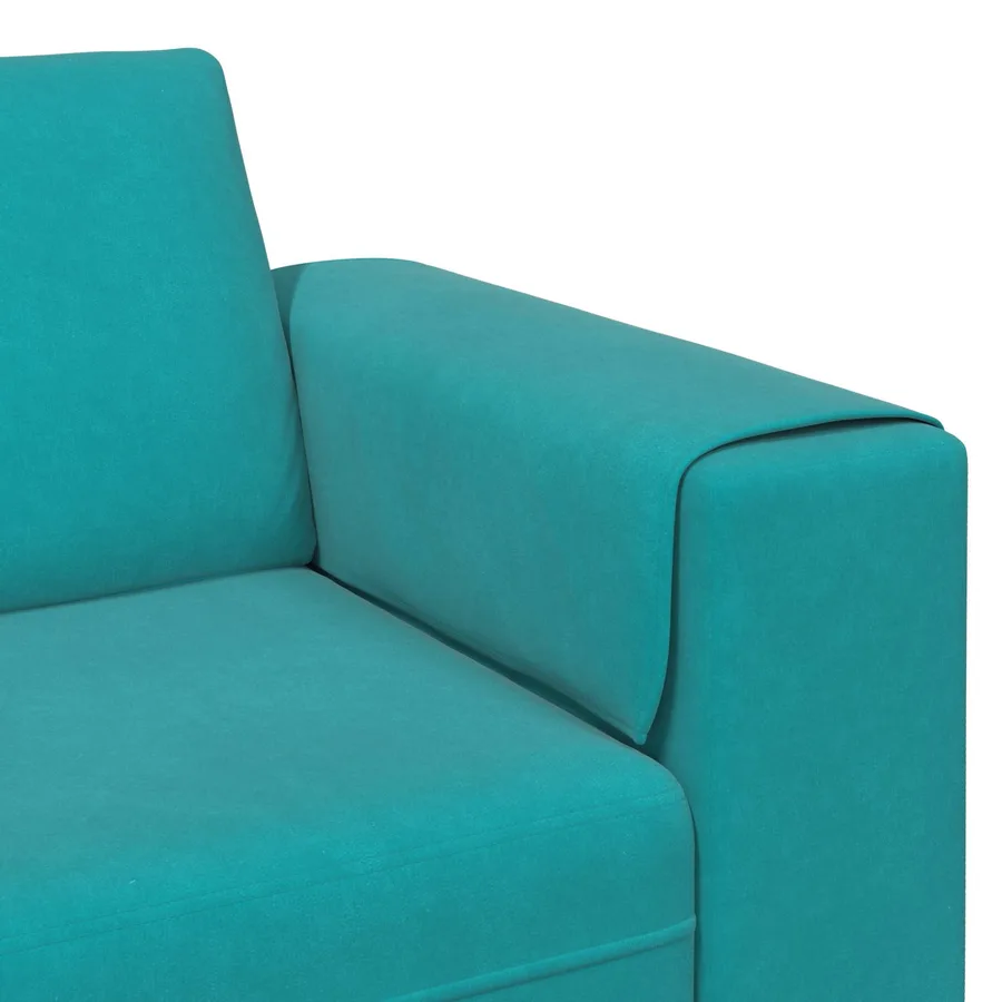 Canapé de salon 3 pcs Turquoise 250 x 188 x 76 cm - 7
