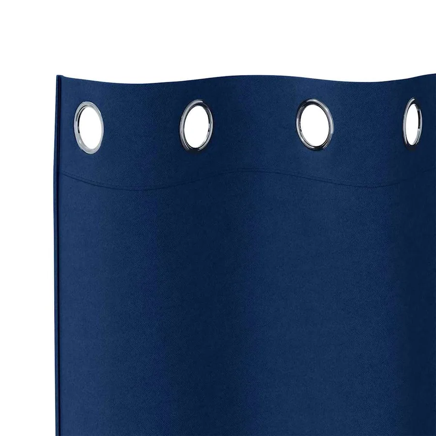 Rideaux occultants avec anneaux 2 pcs Bleu foncé 245 x 140 cm - 5