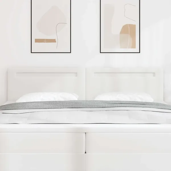 Tête de lit LED Blanc 200 cm Cuir synthétique