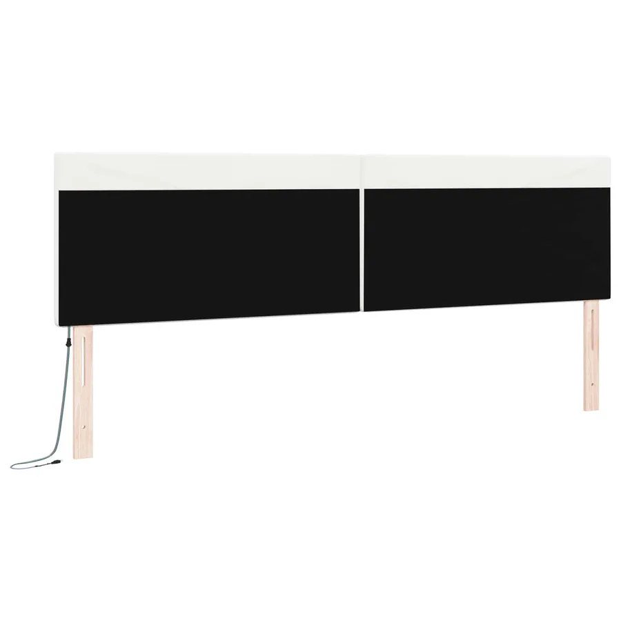 Tête de lit LED Blanc 200 cm Cuir synthétique - 7