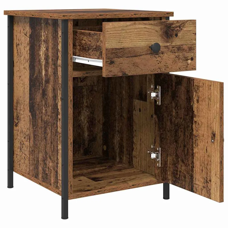 Cabinet de chevet Bois ancien 40 x 42 x 60 cm Bois d'ingénierie - 5