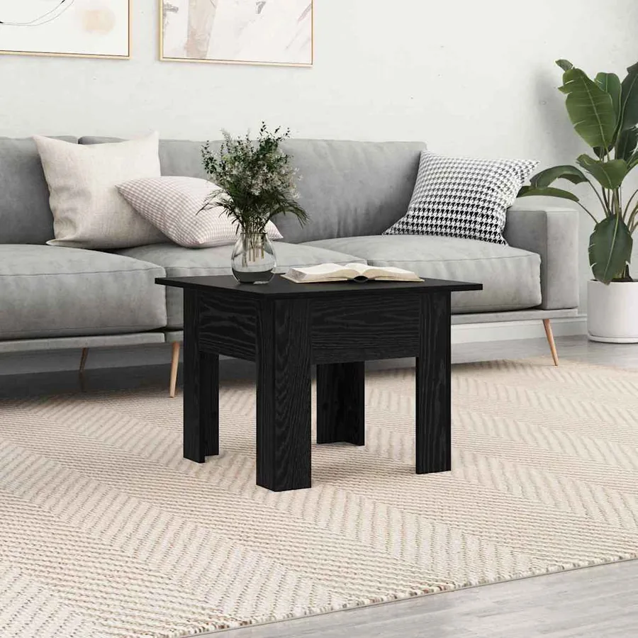 Table basse Chêne noir 55 x 55 x 42 cm Bois d'ingénierie