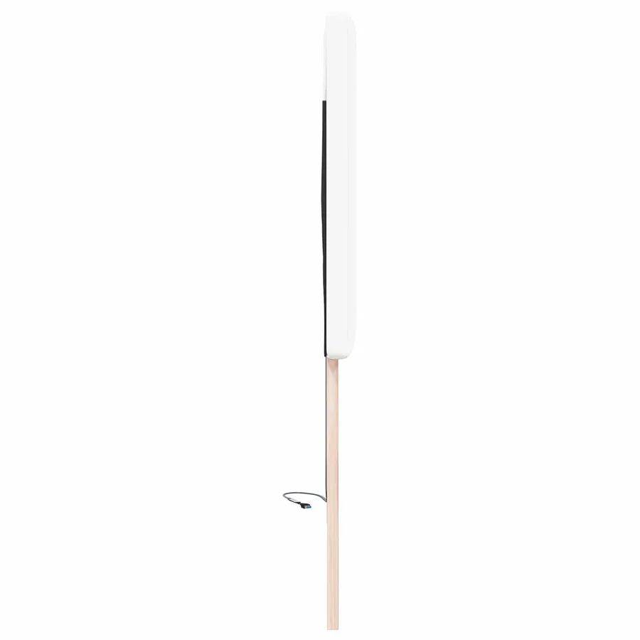 Tête de lit LED Blanc 100 cm Cuir synthétique - 6