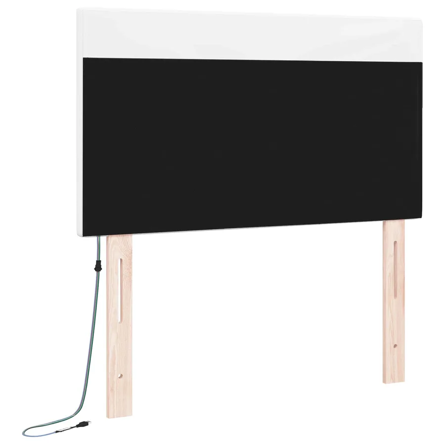 Tête de lit LED Blanc 100 cm Cuir synthétique - 7