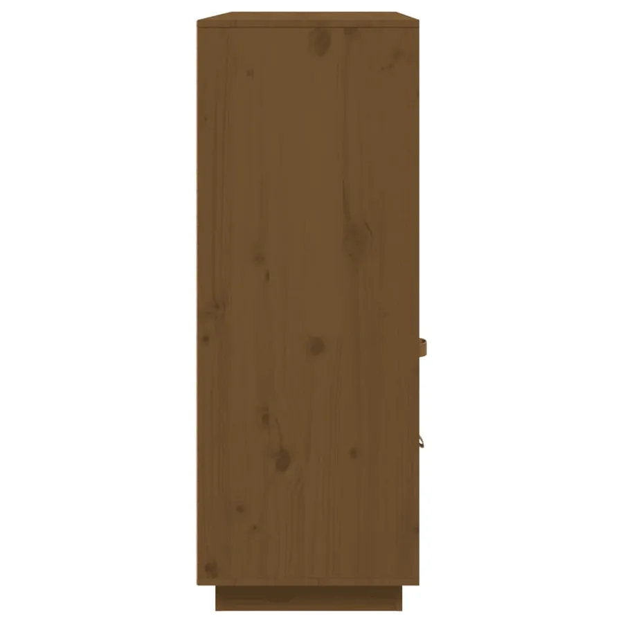 Buffet haut Marron miel 100x40x108,5 cm Bois massif de pin - 8