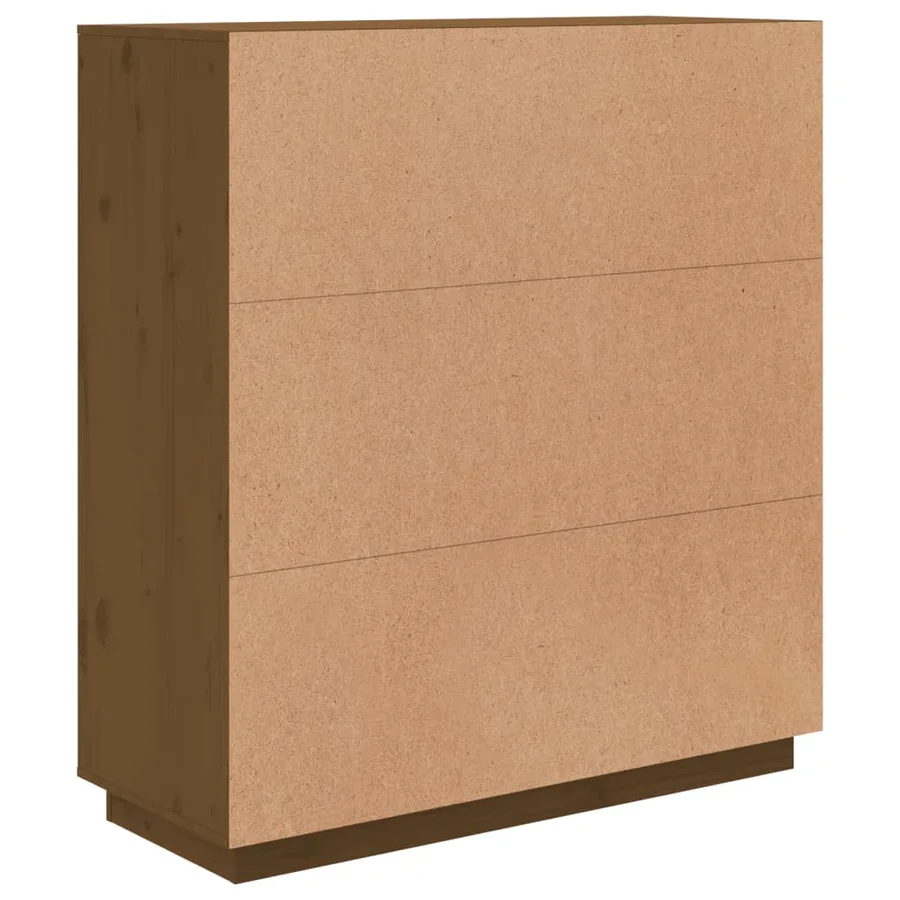 Buffet haut Marron miel 100x40x108,5 cm Bois massif de pin - 9