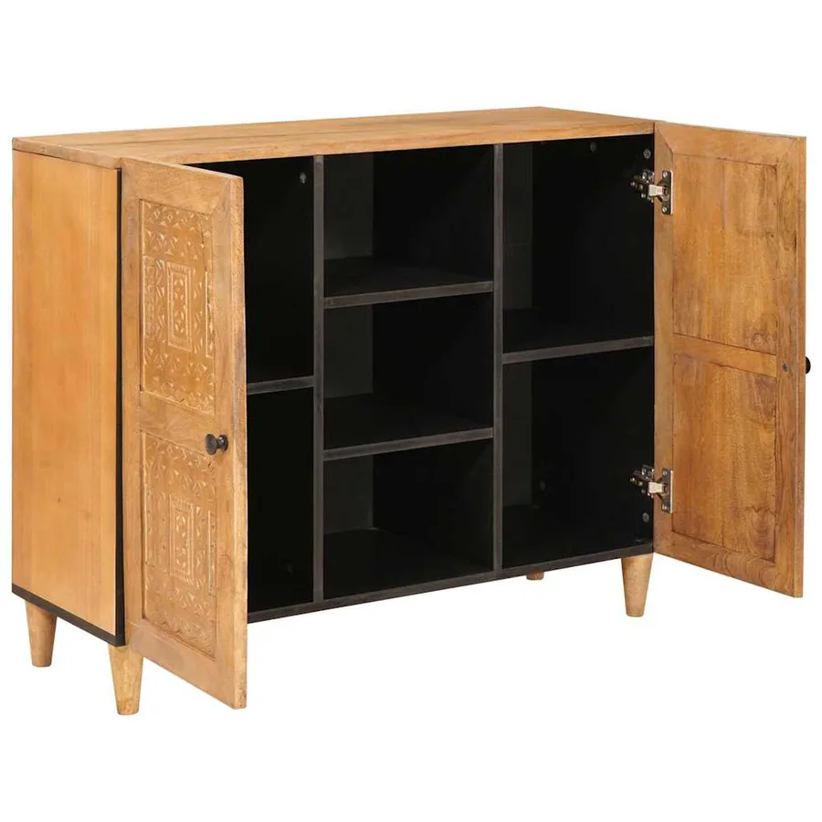 Buffet 90 x 33 x 75 cm Bois de mangue massif - 2