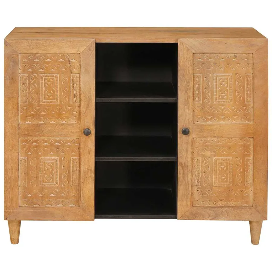 Buffet 90 x 33 x 75 cm Bois de mangue massif - 3