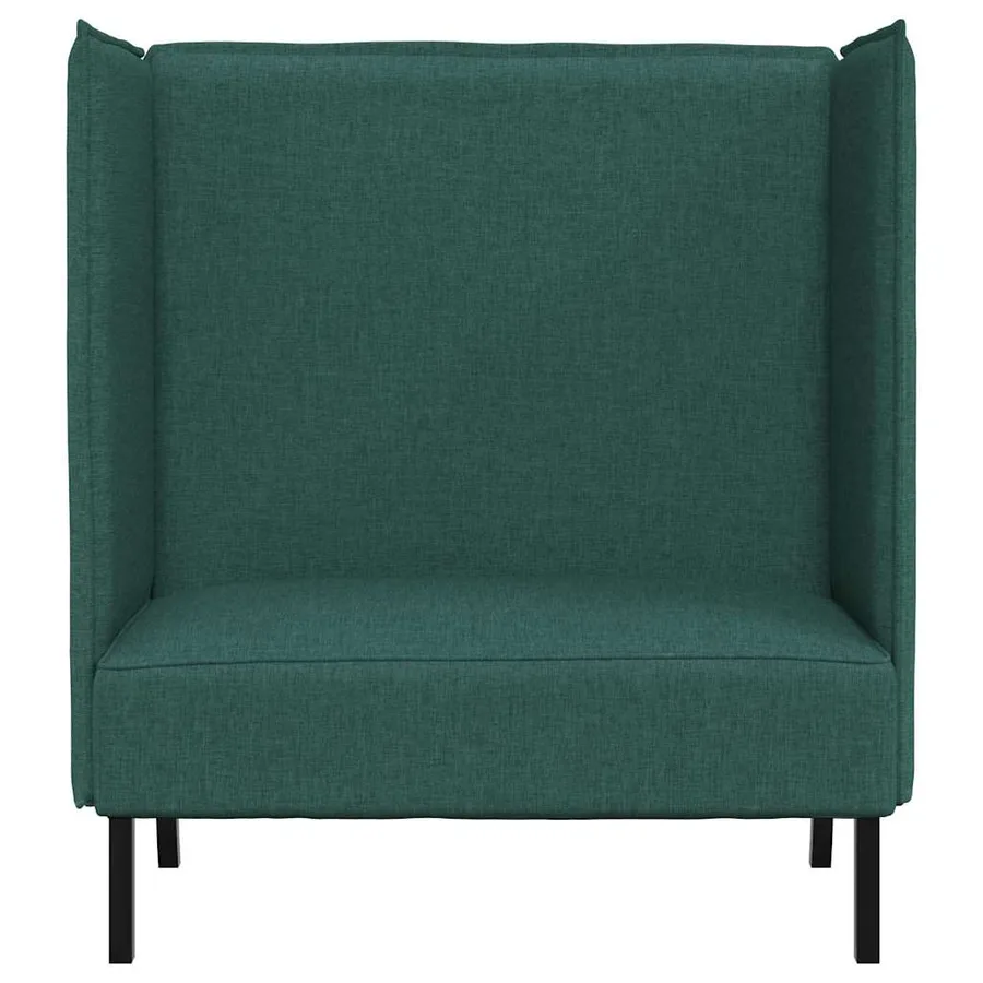 Canapé à Haut Dossier 101cm Vert foncé tissu - 4