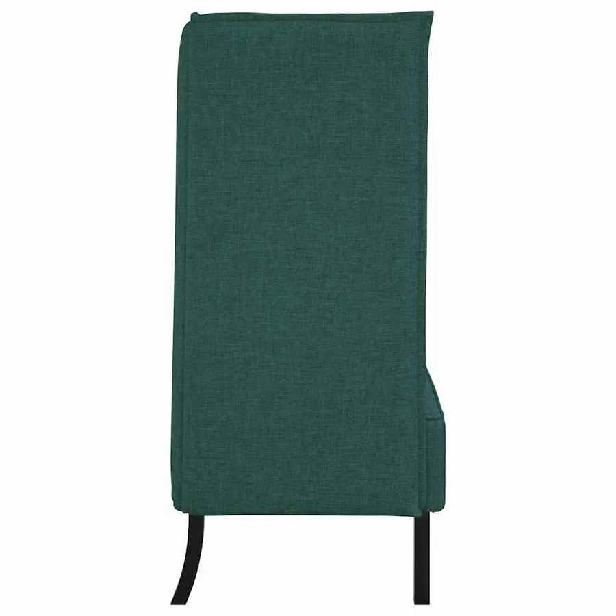 Canapé à Haut Dossier 101cm Vert foncé tissu - 5