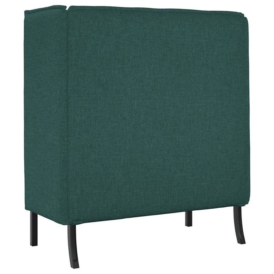 Canapé à Haut Dossier 101cm Vert foncé tissu - 6