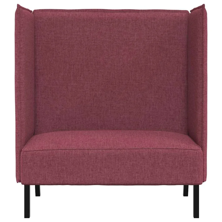 Canapé à Haut Dossier 101cm Rouge bordeaux tissu - 4