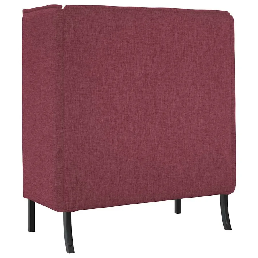Canapé à Haut Dossier 101cm Rouge bordeaux tissu - 6