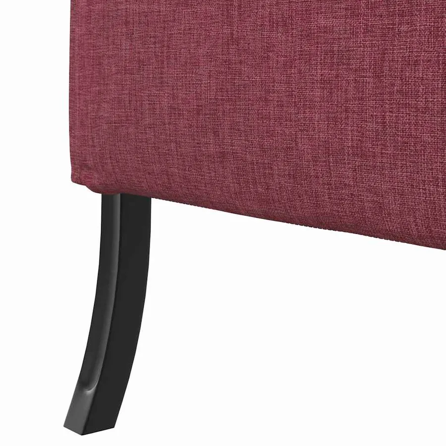 Canapé à Haut Dossier 101cm Rouge bordeaux tissu - 7