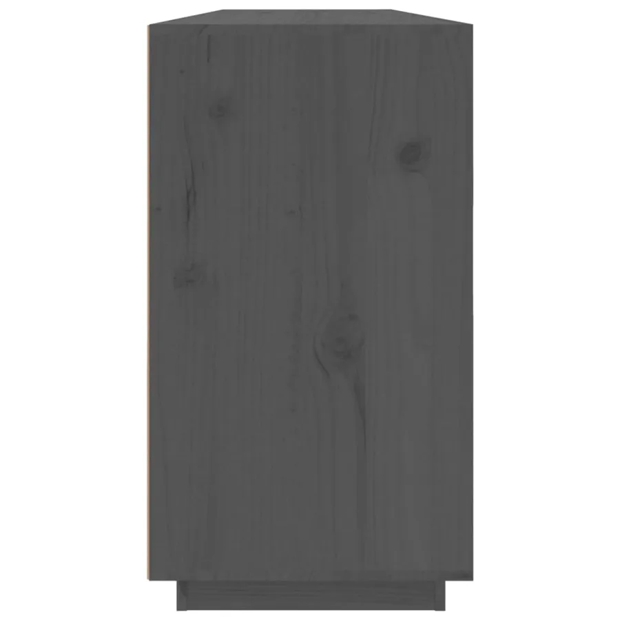 Buffet Gris 100x40x75 cm Bois massif de pin - 7